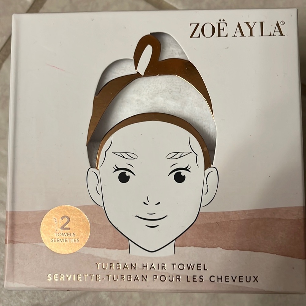 Zoe Ayla turban hair towel 2 pack